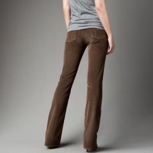 BRAND: Michael Kors SIZE: 0 STYLE: Chocolate Brown Low-Rise Corduroy Pants